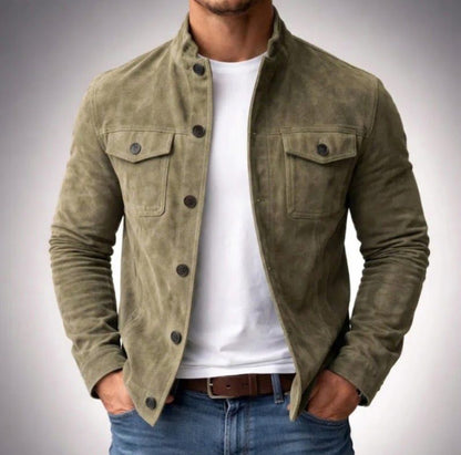 Men’s Vintage Faux Suede Motorcycle Jacket