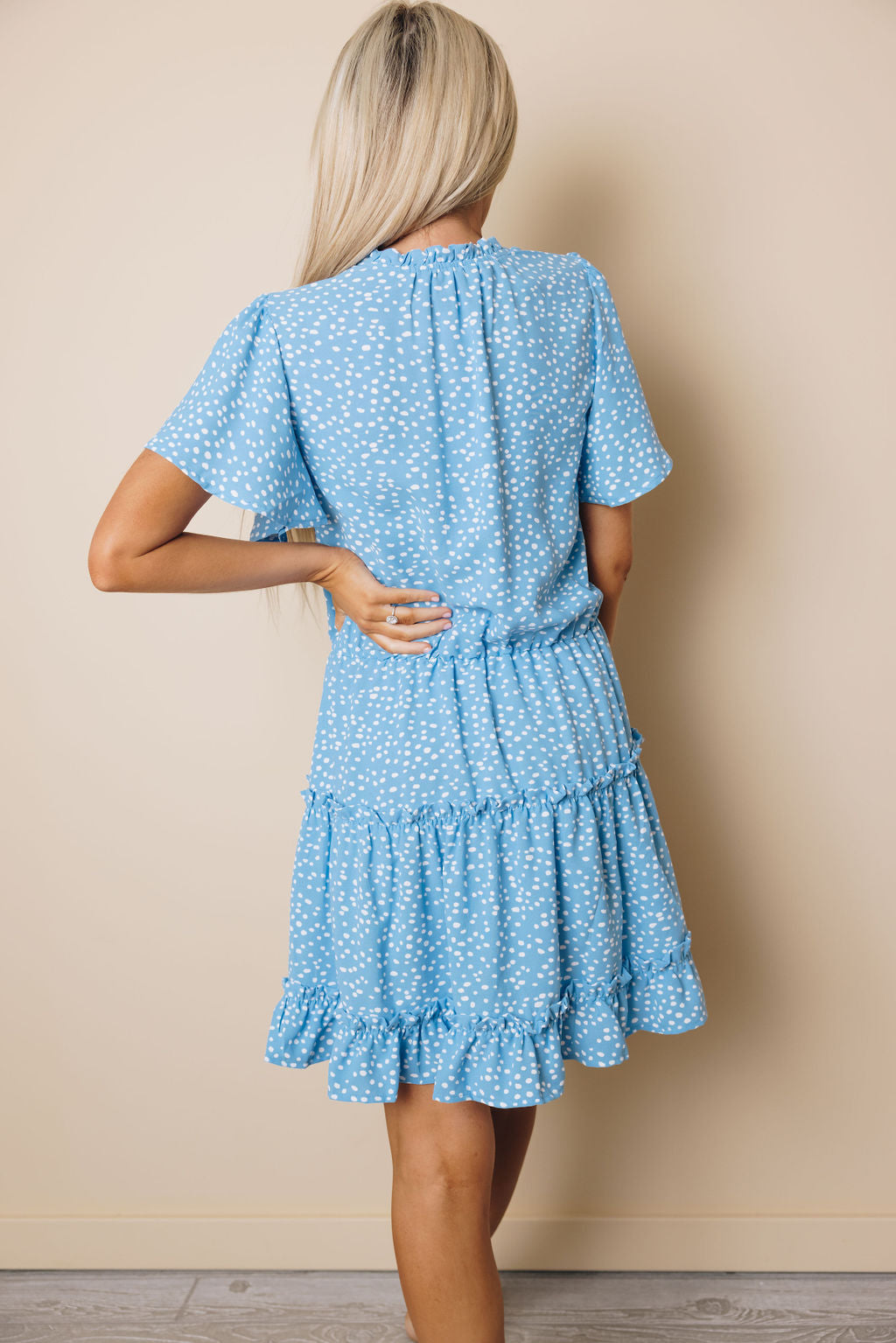 Nia Ruffled Tie Mini Dress-28