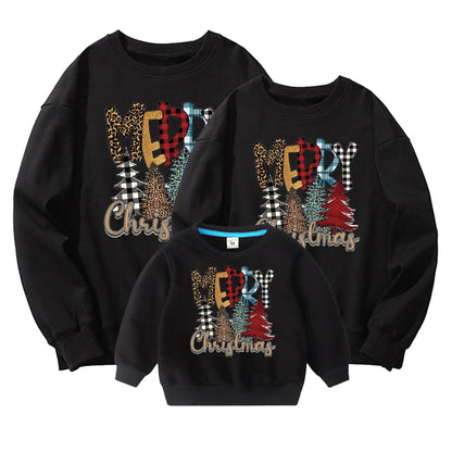 Family Matching Holiday Hoodie/Tee – Pure Cotton, American Style