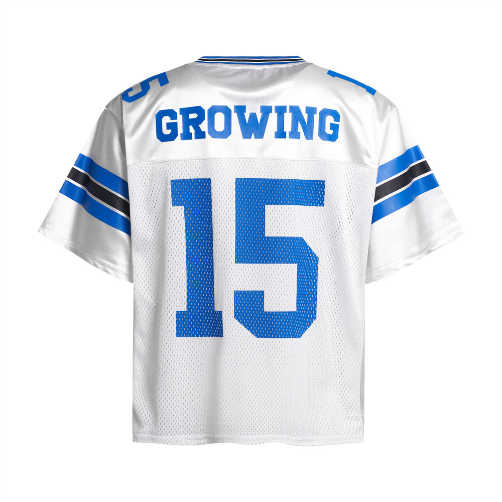 Mesh patchwork short sleeved T-shirt