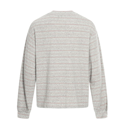 Casual Striped Long Sleeve T-Shirt with Letter Print