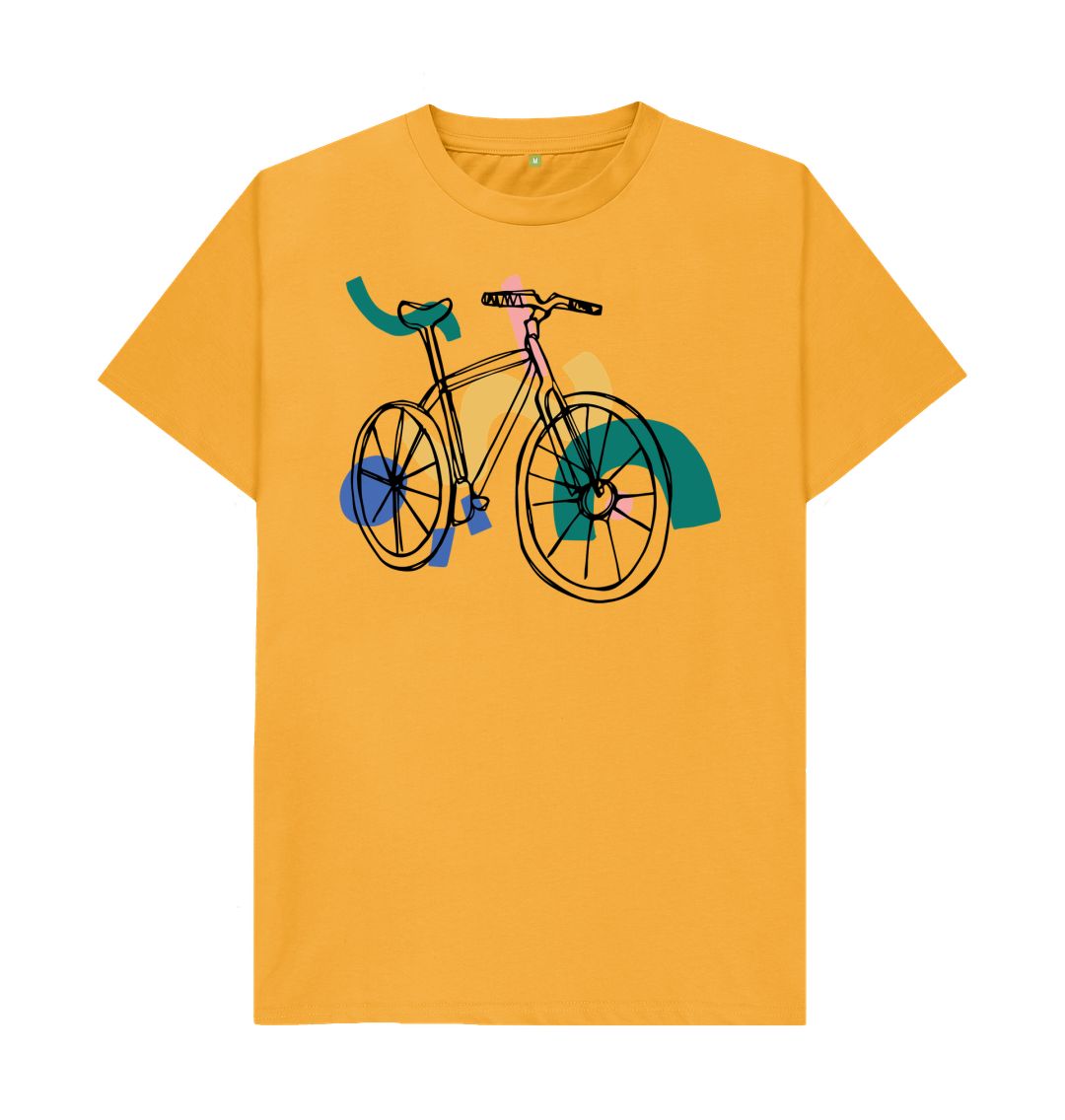 Mustard Bicycle Print T-Shirt