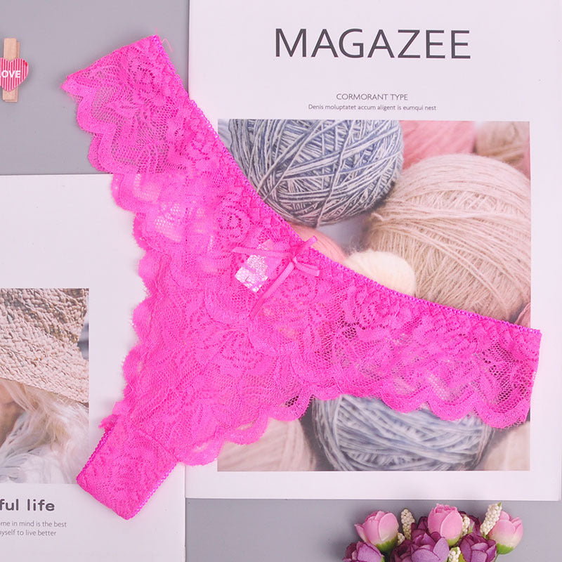 Women’s Cozy Lace G-String Thong & Briefs – Adjustable Lingerie Underwear