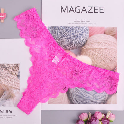 Women’s Cozy Lace G-String Thong & Briefs – Adjustable Lingerie Underwear