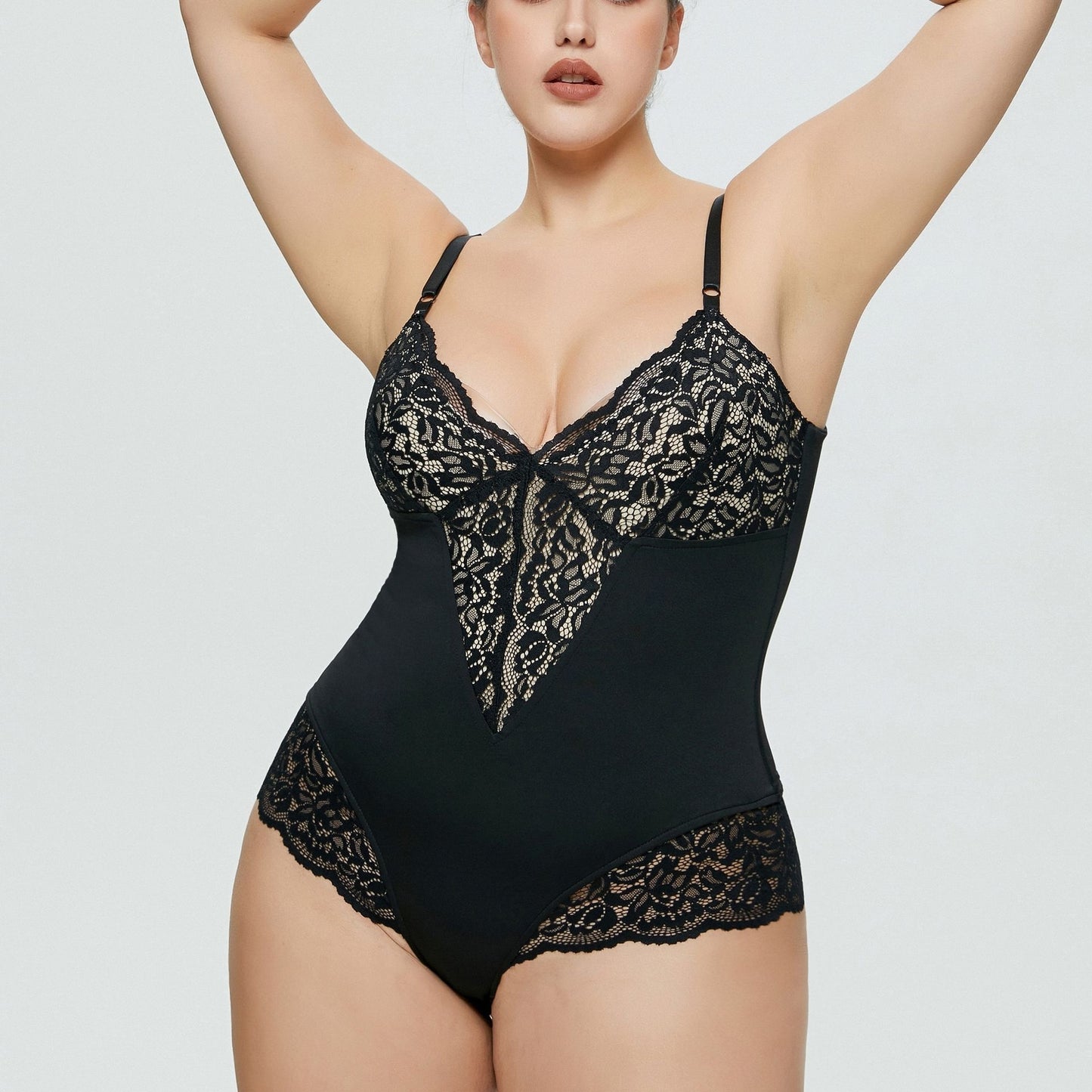 Women’s Sexy Lace Stitching T-Back Jumpsuit – One-Piece Lingerie Bodysuit