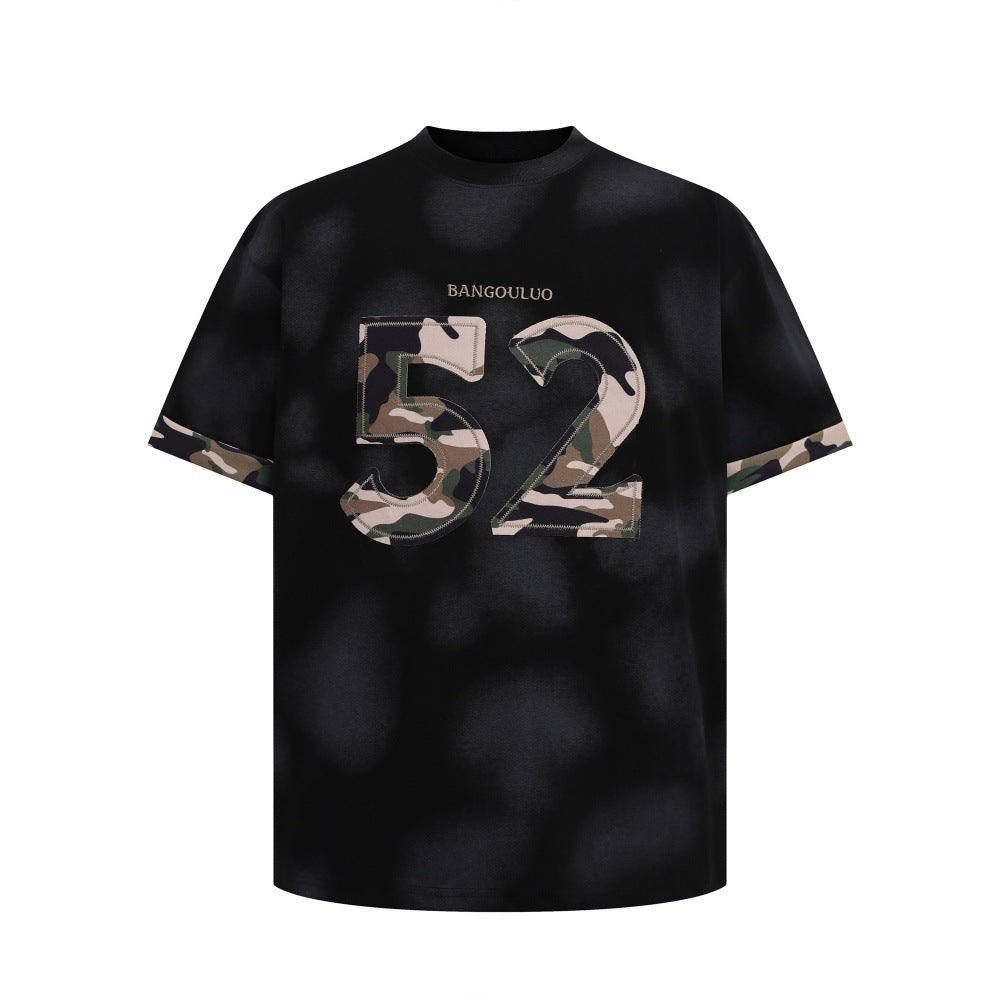 Tie-Dye Distressed Short Sleeve T-Shirt