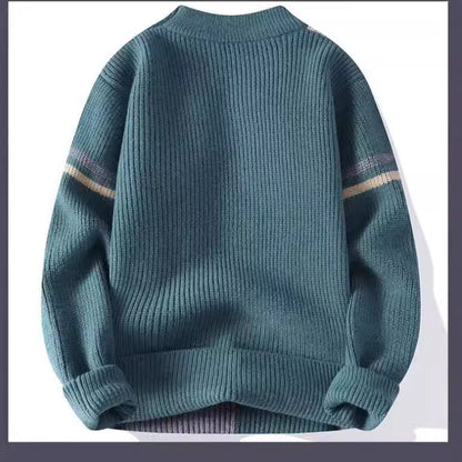 Men’s Color-Block Loose Fit Warm Sweater