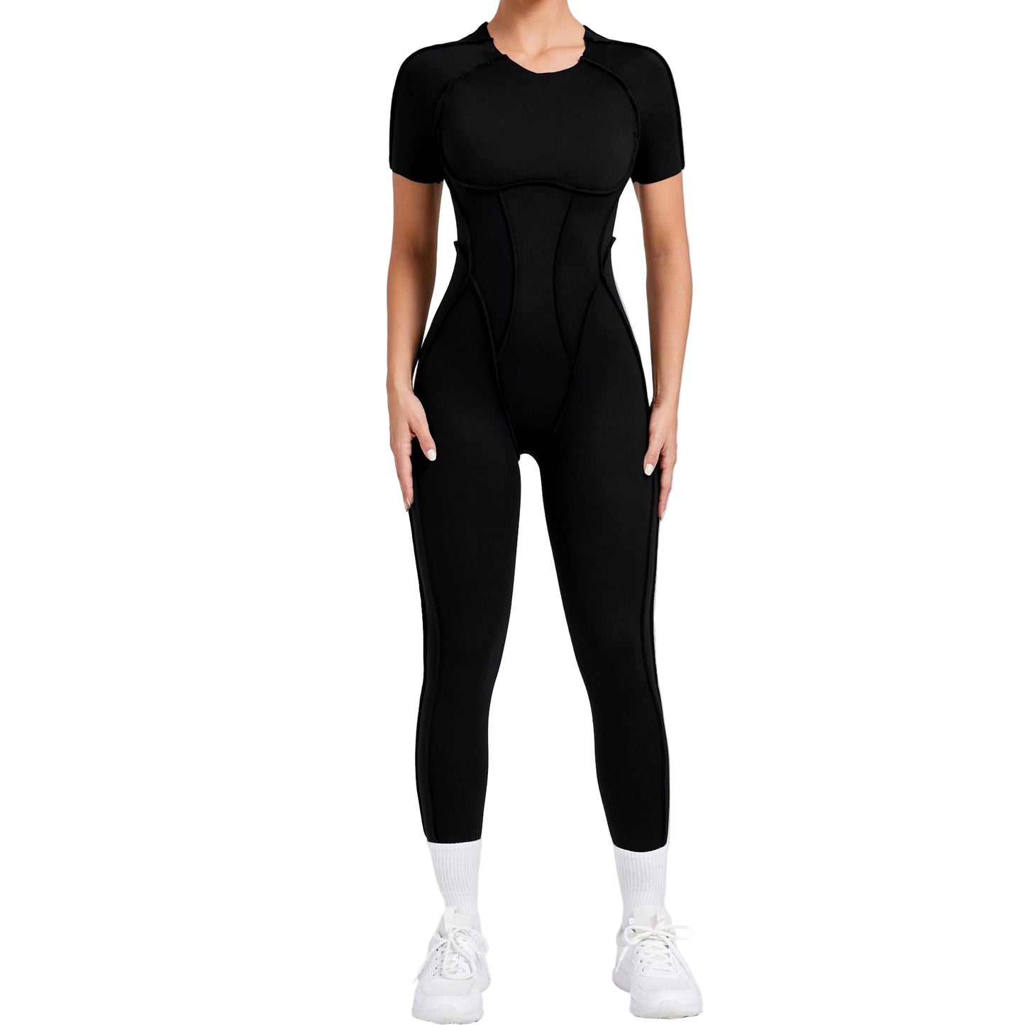 Women’s One-Piece Sports Yoga Jumpsuit – Seamless Fitness Bodysuit for Gym & Activewear