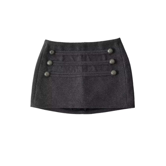 Elegant Button Accent Bodycon Skirt