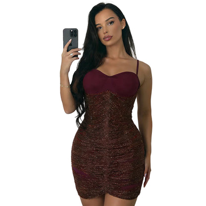 Chic Tassel Spliced Sleeveless Dress for Women