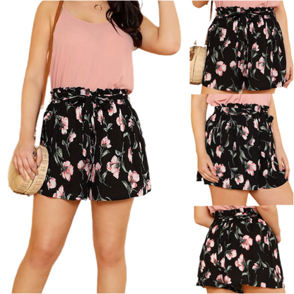 Women's printed wide-leg shorts