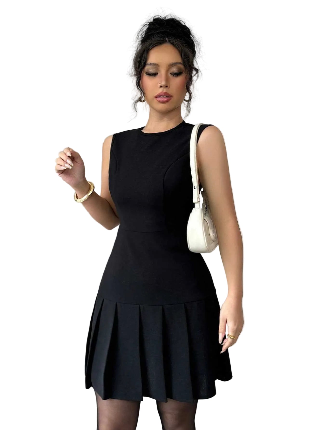 Elegant Sleeveless Ruffle Mini Dress
