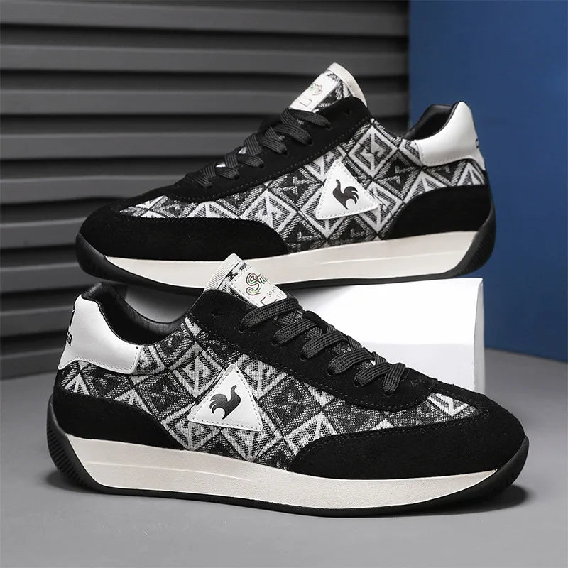 New Retro Brown Men's Sneakers Brand Designer Trainers Men Jogging Shoes Fashion Platform Shoes Men Beathable Running Shoes