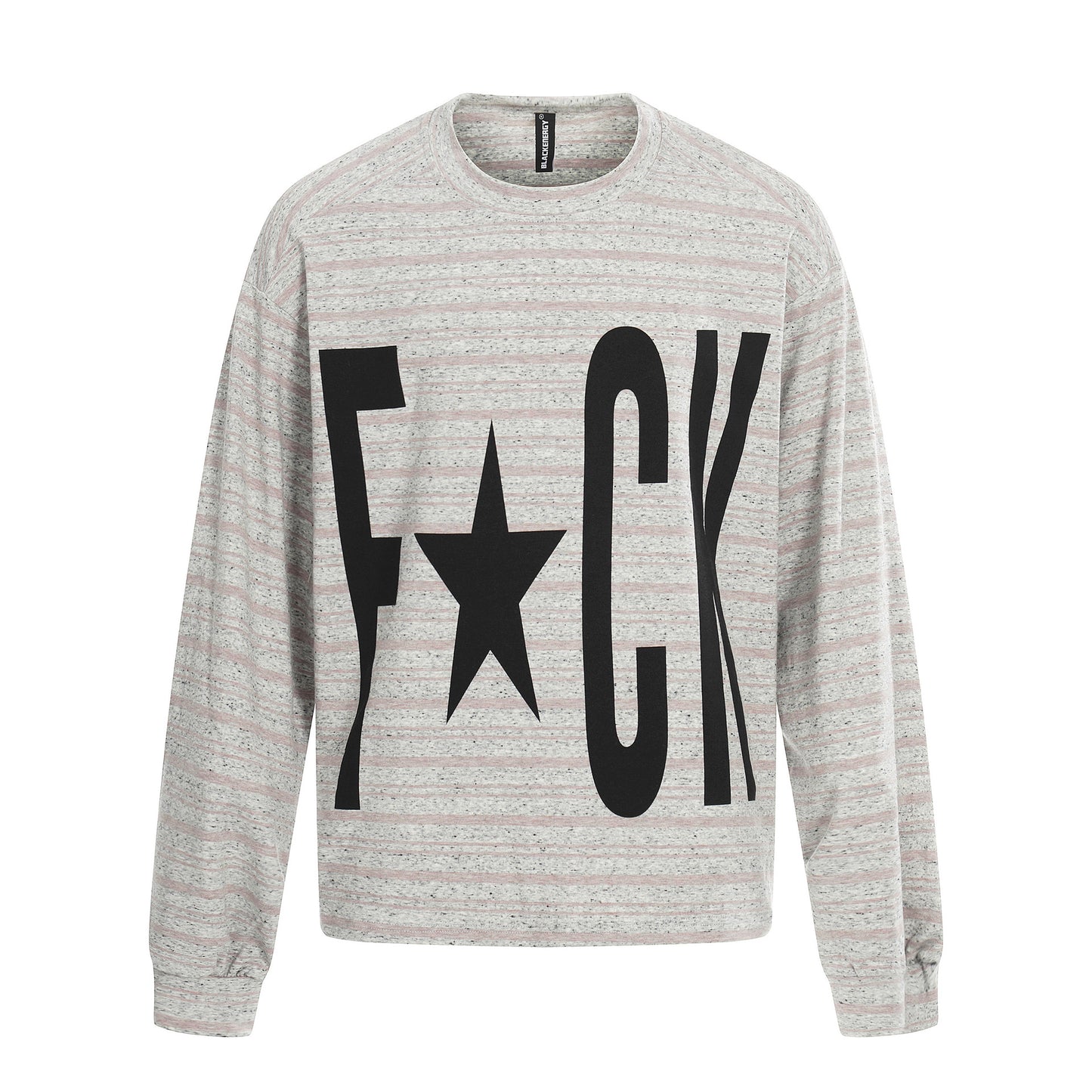 Casual Striped Long Sleeve T-Shirt with Letter Print