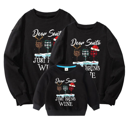 Family Matching Holiday Hoodie/Tee – Pure Cotton, American Style