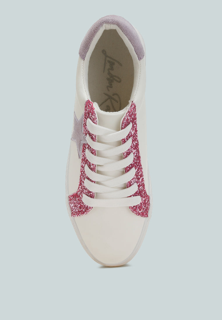 Bomber Metallic Star Glitter Sneakers-3