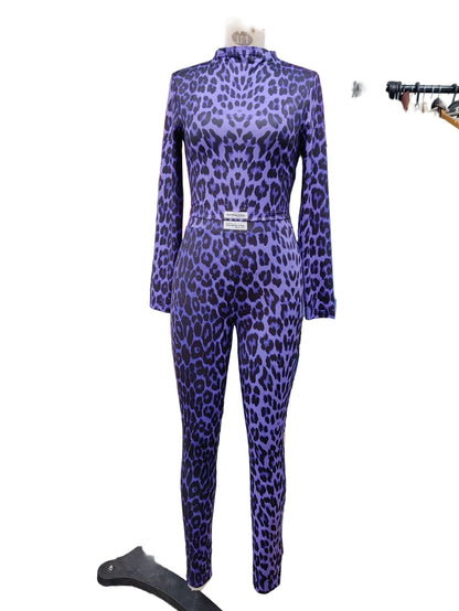 Leopard Print Two-Piece Set for Women