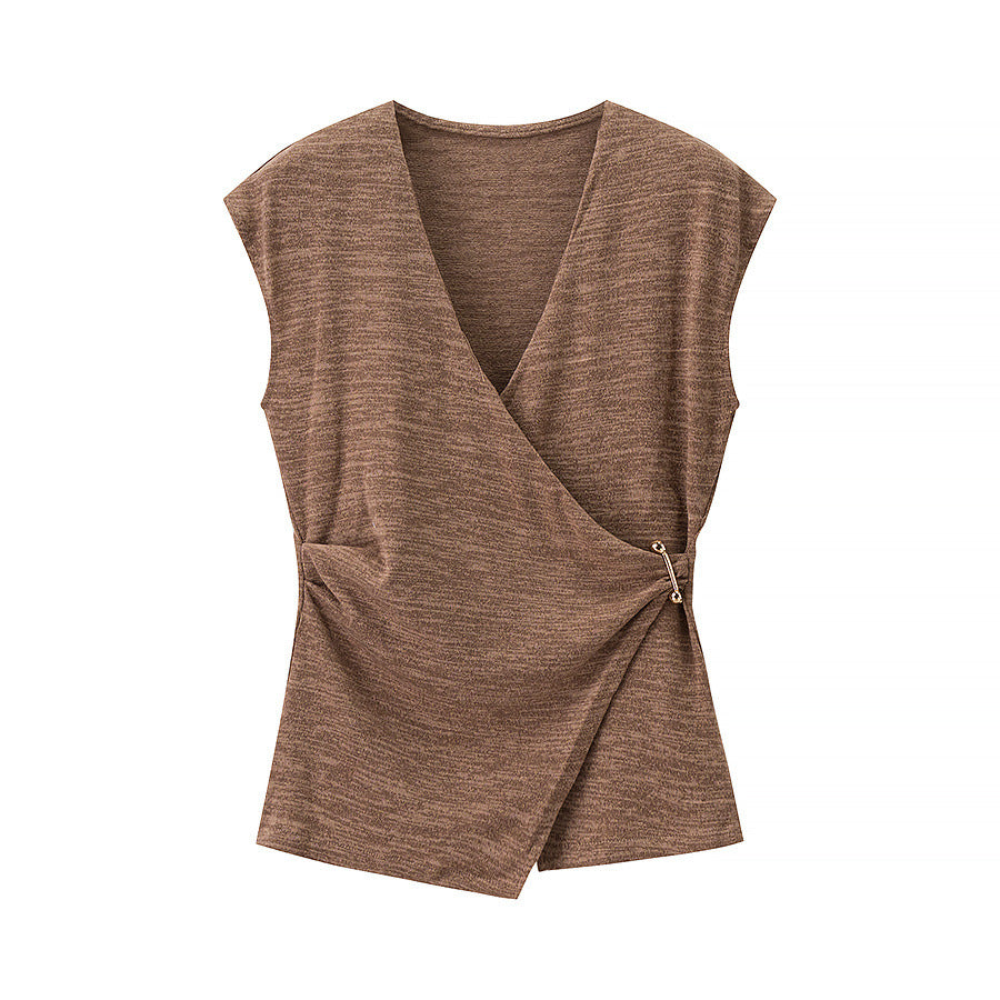 Chic Sleeveless Textured Top and Pants Outfit