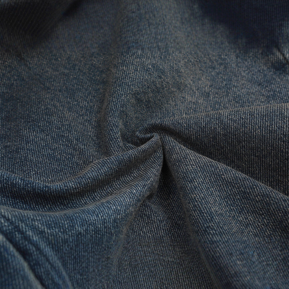 Men’s Casual Loose Fit Graphic Letter Denim Pants