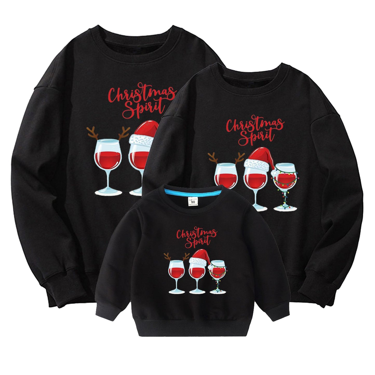 Family Matching Holiday Hoodie/Tee – Pure Cotton, American Style