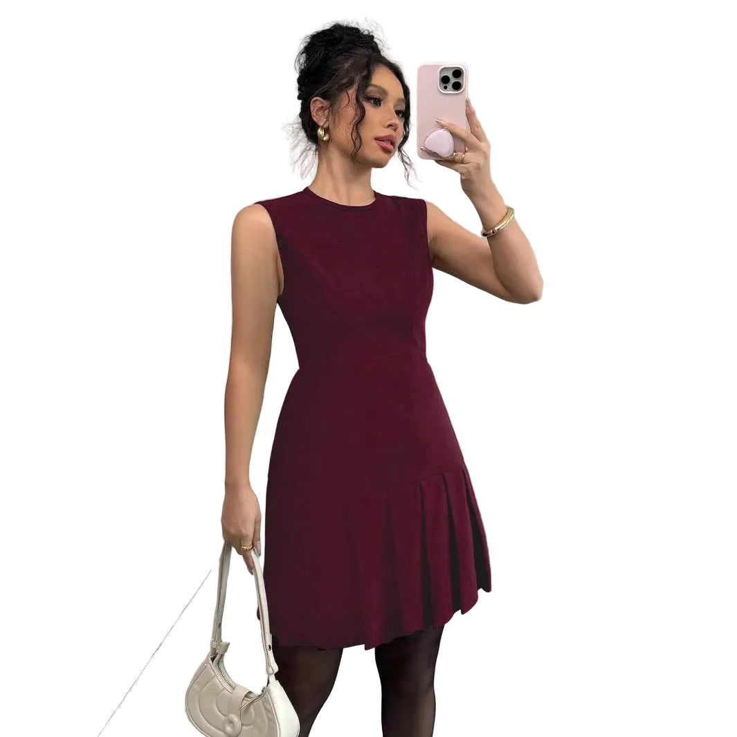 Elegant Sleeveless Ruffle Mini Dress