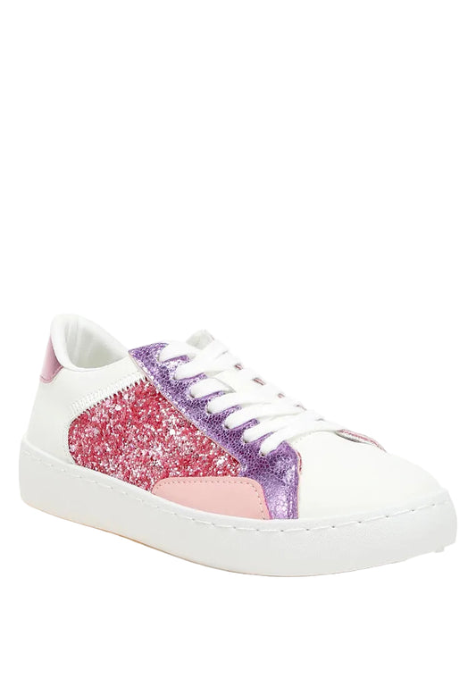 Cosmolight Glitter Faux Leather Sneakers-1
