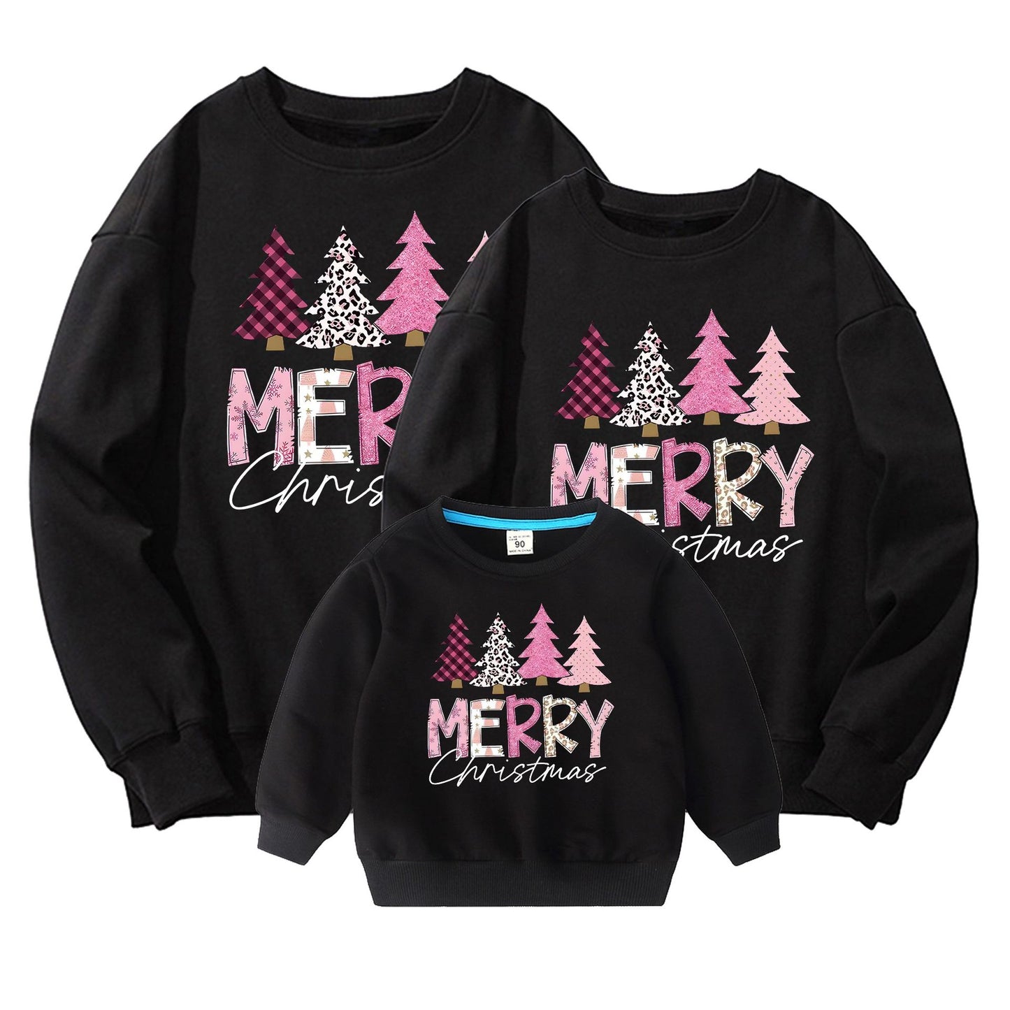 Family Matching Holiday Hoodie/Tee – Pure Cotton, American Style