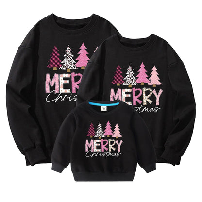 Family Matching Holiday Hoodie/Tee – Pure Cotton, American Style