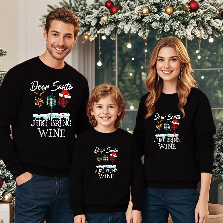 Family Matching Holiday Hoodie/Tee – Pure Cotton, American Style