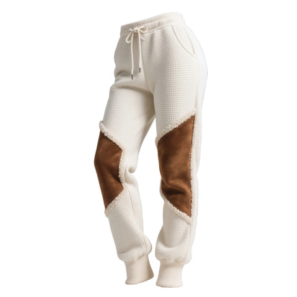 Retro Western Plaid Patchwork Sport Pants for Women