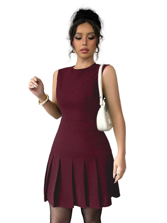 Elegant Sleeveless Ruffle Mini Dress