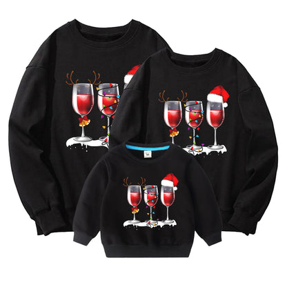 Family Matching Holiday Hoodie/Tee – Pure Cotton, American Style