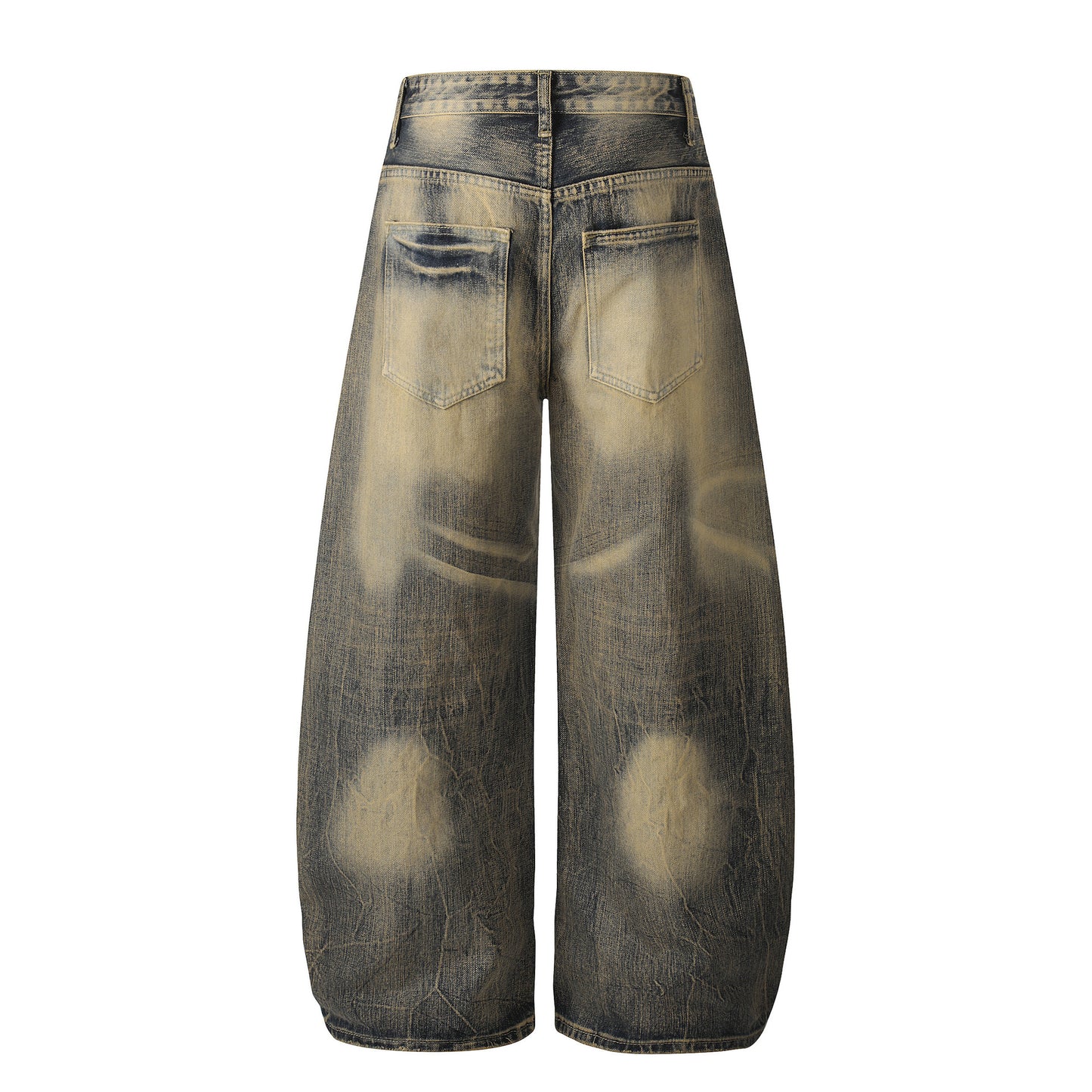 Trendy Loose Casual Denim Pants with Knife-Edge Design