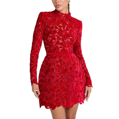 Women’s Long Sleeve Zip-Up Fitted Dress