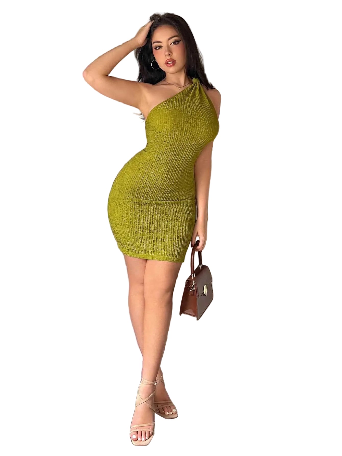 Chic Asymmetrical Sleeveless Bodycon Party Dress