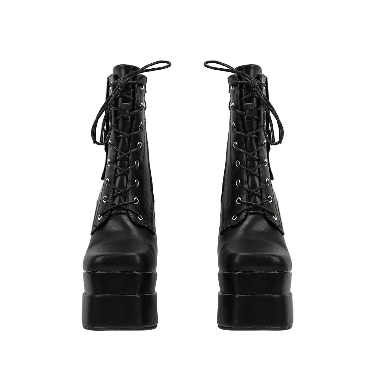 High Shaft Chunky Heel Square Toe Boots for Women