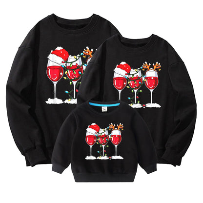 Family Matching Holiday Hoodie/Tee – Pure Cotton, American Style