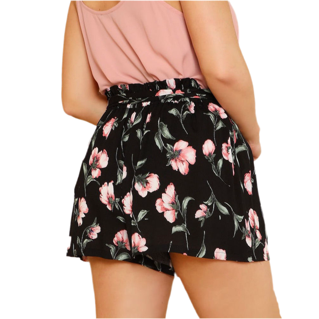 Women's printed wide-leg shorts