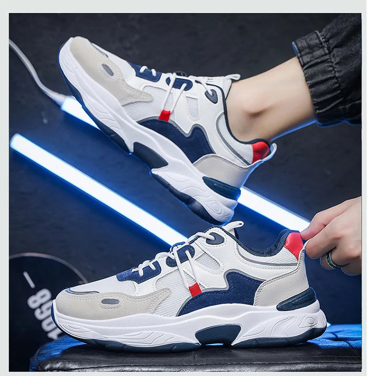 Men’s Lace-Up Breathable Athletic Sneakers-3