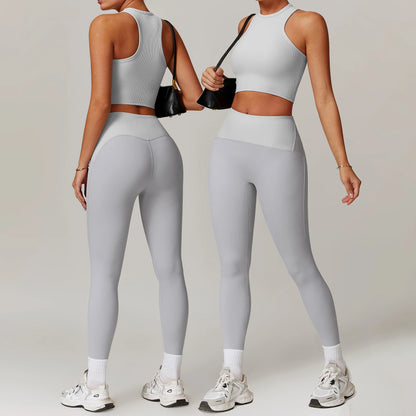 Factory Direct Sale Autumn Leggings Sets for Women Best Price Workout Sets Quick Dry Sportswear Athleisure Wear Sets Women-3
