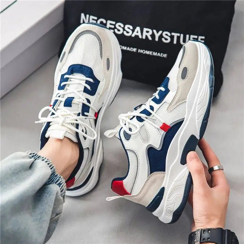 Men’s Lace-Up Breathable Athletic Sneakers-1