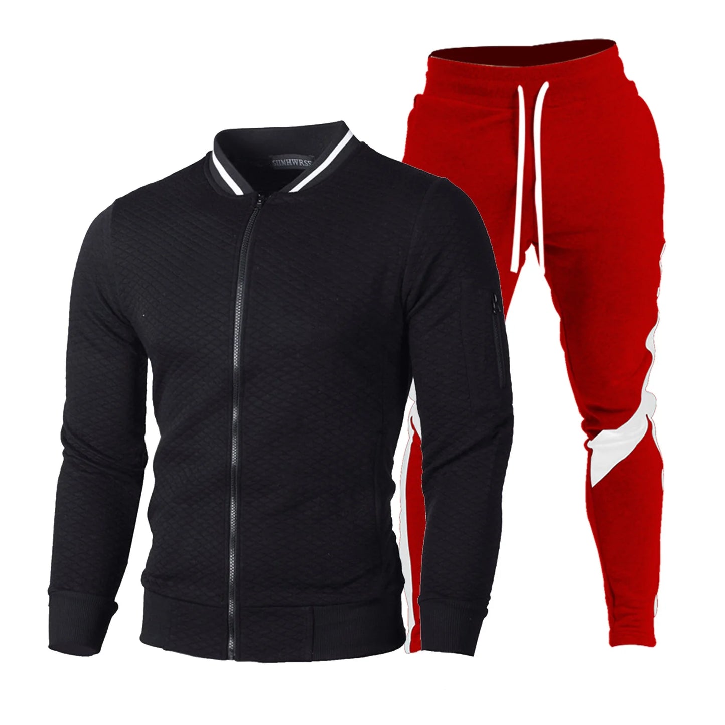 Oem Sports Wear Slim Fit Windbreaker Tracksuits For Men Stand Collar Streetwear Tracksuit-2