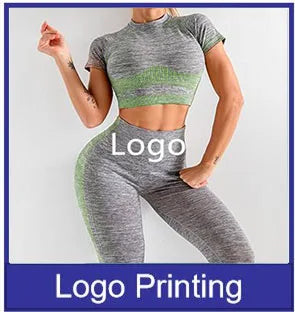 2021 Custom Printed Gym Fitness Compression Workout Sport Seamless Tights  Yoga Women Leggings Yoga Clothes-9