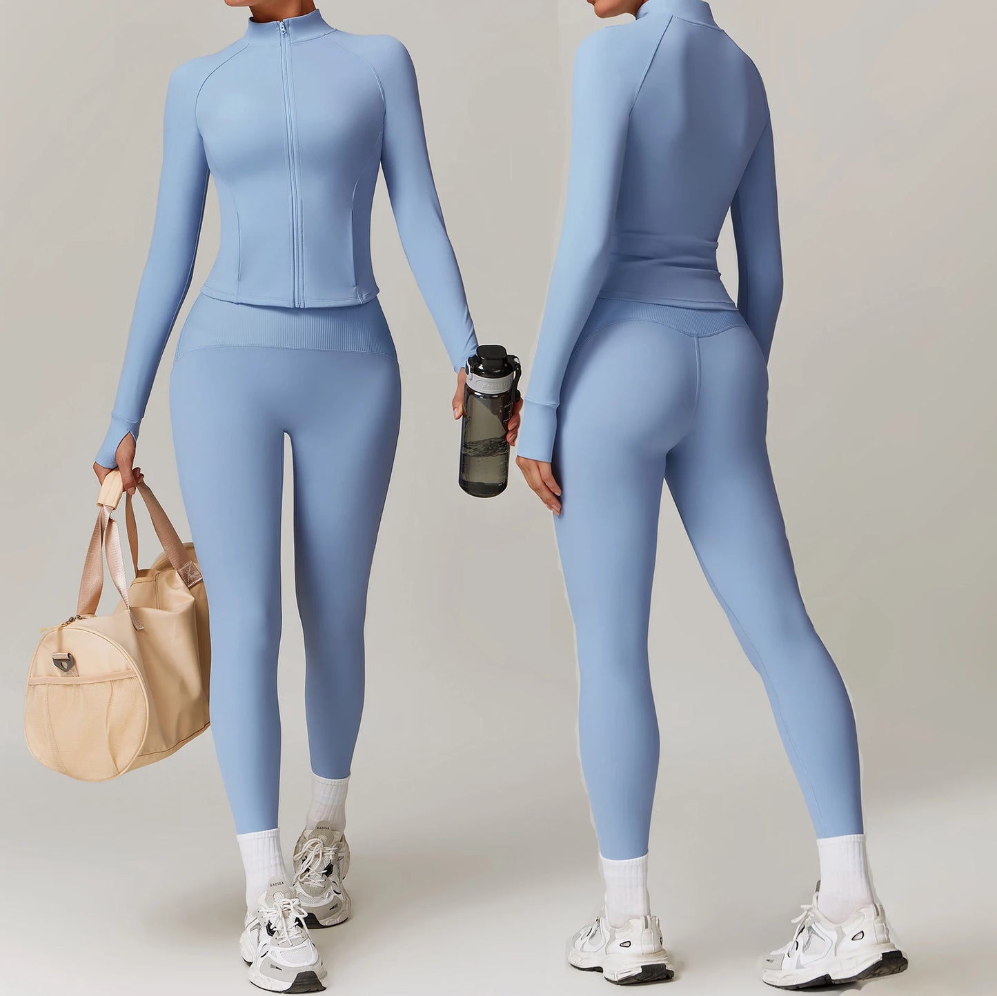 Factory Direct Sale Autumn Leggings Sets for Women Best Price Workout Sets Quick Dry Sportswear Athleisure Wear Sets Women-5