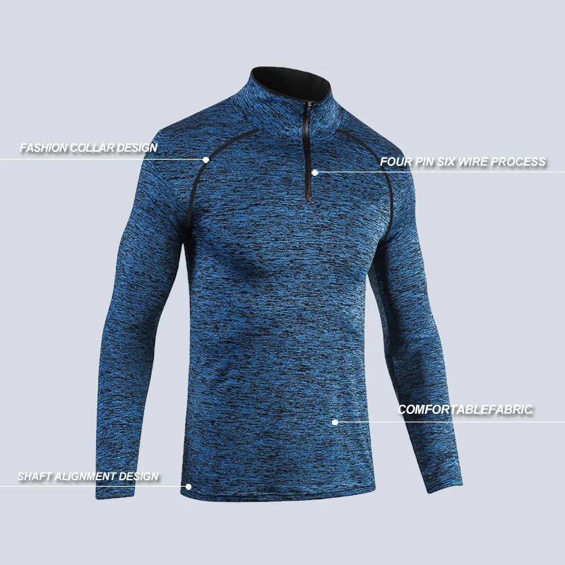 Custom Blank Slim Shirts Men Sport Long Sleeve T Shirt Quick Dry Outdoor Jogging T-shirt Gym Tops Wholesale Sportswear-3