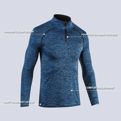 Custom Blank Slim Shirts Men Sport Long Sleeve T Shirt Quick Dry Outdoor Jogging T-shirt Gym Tops Wholesale Sportswear-3