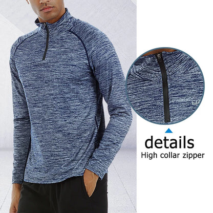 Custom Blank Slim Shirts Men Sport Long Sleeve T Shirt Quick Dry Outdoor Jogging T-shirt Gym Tops Wholesale Sportswear-1