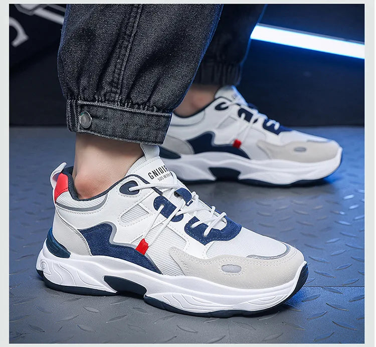 Men’s Lace-Up Breathable Athletic Sneakers-2