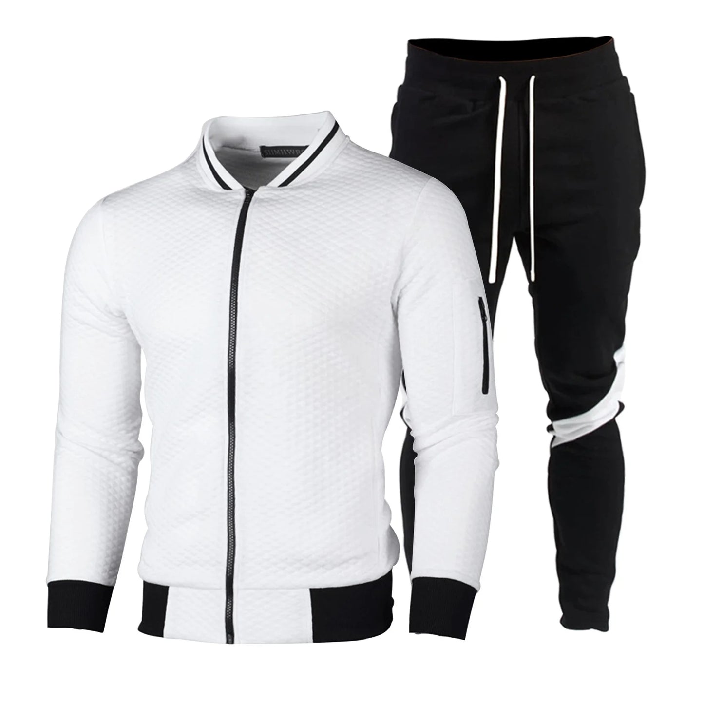 Oem Sports Wear Slim Fit Windbreaker Tracksuits For Men Stand Collar Streetwear Tracksuit-0