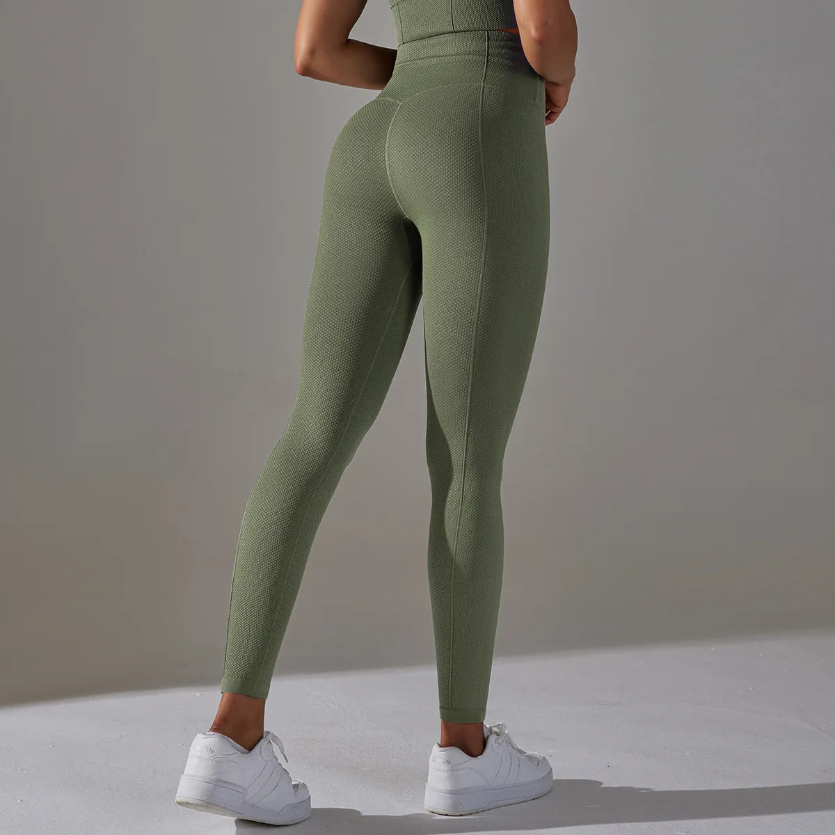 Seamless Workout Legging With Dot Tummy Control High Waist Yoga Leggings Women Non See Through Gym Fitness Pants-11